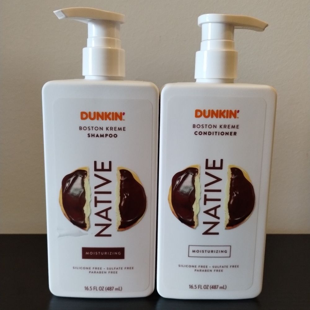 Native x Dunkin' Moisturizing Boston Kreme Shampoo And Conditioner 16.5oz New